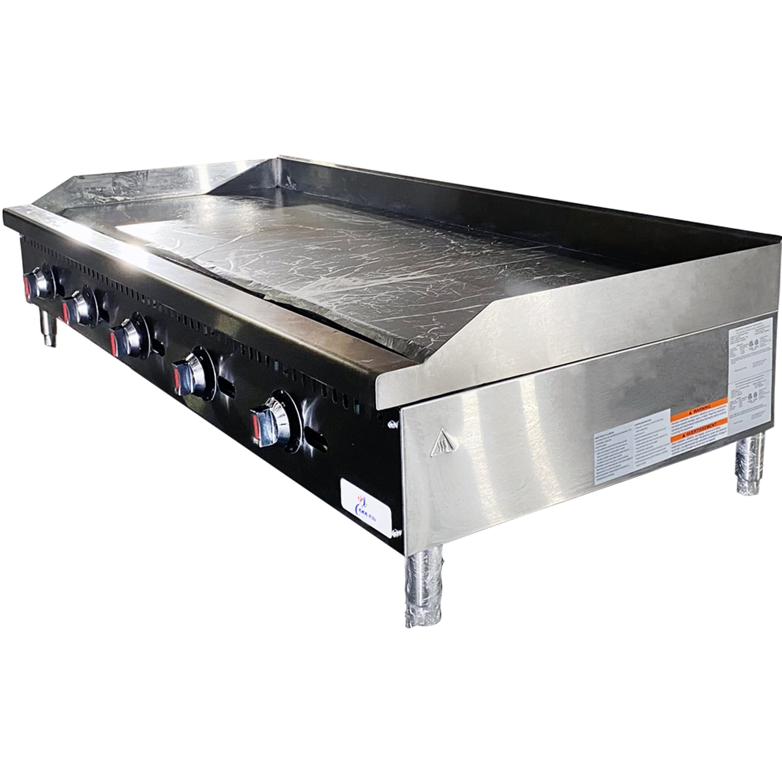 60" NSF Certified Commercial Thermostat Gas Griddle | Heavy-Duty 150,000 BTU Flat Top Grill for Restaurants
