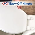 thumbnail image 3 of Asiento de inodoro Clorox, redondo, de plástico, con bisagras fáciles de quitar, no se mueven, 3 of 7
