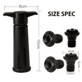 thumbnail image 2 of Vacu Vin Black Pump with Wine Saver stoppers - Keeps wine fresh for up to 10 days (Black）, 2 of 5