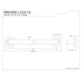 thumbnail image 2 of Kingston Brass DR614247 Claremont 24" Grab Bar, 1-1/4" Diameter, Brushed Brass, 2 of 2