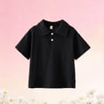 thumbnail image 4 of Plebaso Boys Girls School Uniform Shirts Short Sleeve Cotton Button Tee with Collar Kids Athletic Golf Tops, 4 of 6