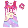 thumbnail image 2 of Aideaone Girl Gymnastic Leotards with Hair Scrunchie Sparkle Dance Unitards for 4-12Years, 2 of 4