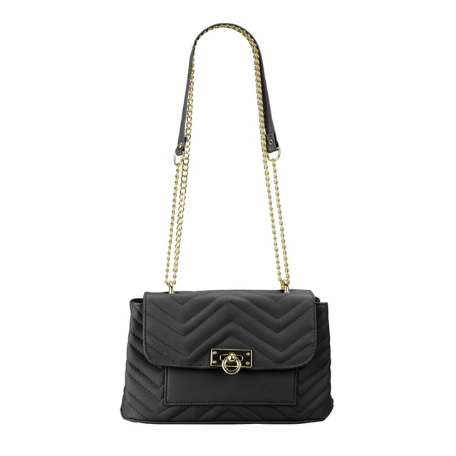Bolsa Para Dama Negro Dapra Capitonado Sintético Luciana Nueva Imagen Nueva Imagen Bolsa