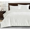 thumbnail image 3 of Chezmoi Collection Lux 3-Piece Cream White Velvet Comforter Set King Size, All Season Lush Plush Velvet Bedding Set with Soft Washed Microfiber Reverse, 3 of 9