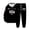 Black, variant on Men Sweatsuits 2 Piece Set Classic letter print Casual Hoodie Sweatshirt and Joggers Sweatpants Sets Running Sport Suit with Pocket Black L