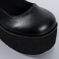thumbnail image 5 of Mepaouo Women's Leather Wedge Mary Jane Shoes Round Toe Platform Pumps Business Office Formal Shoes Oxfords, 5 of 8