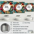 thumbnail image 4 of Designart "Jungle Tapestry I" Floral Square Mirror Wall Decor Cottage - Large Multicolor Square Bathroom Mirror - Square Printed Wall Mirror Art, 4 of 5