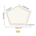 thumbnail image 5 of Wooden Basket Bottom 2pcs Regular Pentagon 7.8 x 7.4 Inch Blank Natural Crochet Basket Natural Wood Base Bottom Shaper, 5 of 6