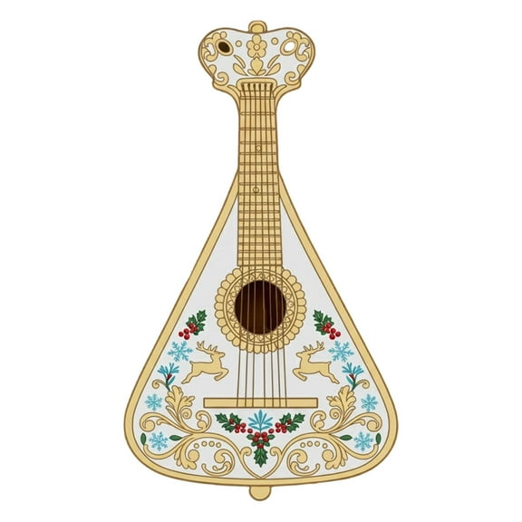 Christmas Decor Musical Instrument Shaped Christmas Ornaments Bulk Hanging Pendants for Xmas Trees, Car Rearview Mirror, Window, Music Theme Party Decorations