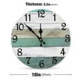 thumbnail image 4 of Wall Clock Silent Non Ticking Wall Clocks Battery Operated, Teal Rustic Clock Decorative for Kitchen Bathroom Bedroom Living Room(10 In), 4 of 4