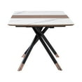 thumbnail image 5 of Milena Shilo 7 Piece Extendable Dining Set with Champagne Faux Leather Chairs, 5 of 6