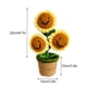 thumbnail image 5 of girasoles hechos a mano de lana de punto flor artificial en maceta adornos de interior, 5 of 5