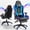 Blue, variant on Mr IRONSTONE Gaming Chair with Bluetooth Speakers and RGB LED Lights, Ergonomic Massage Computer Chair with 3D Armrests and Footrest, Red/Black