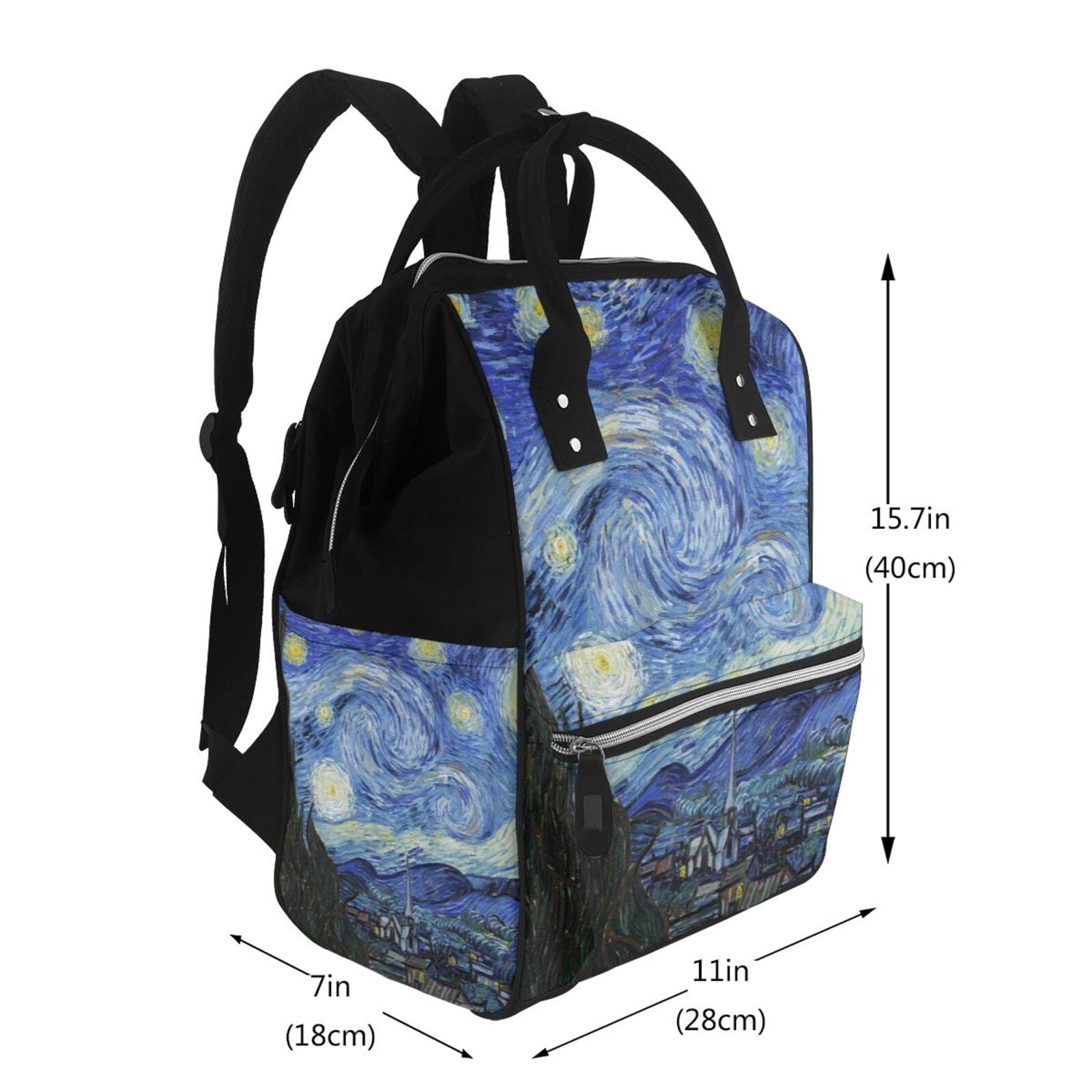 Defioc The Starry Night for Baby Diaper Bag Backpack - Baby Bag for Boys & Girls - Diaper Backpack - Large Travel Diaper Bags- Baby Registry Search & Shower Gifts