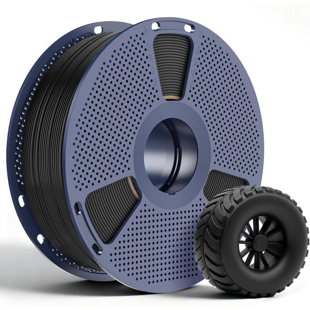 - Filamento de TPU de 1,75 mm, filamento flexible de impresora 3D de 95 A, carrete de TPU suave de 1 kg (2.2 libras), precisión dimensional +/- 0.03 mm, se adapta a la mayoría de impresoras FDM