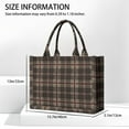 thumbnail image 3 of Large Capacity Tote Bag,Brown Beige Checkerboard Checkered Pattern Handbag Fashion Luxury Tote Bag,15.7"x13"x 5.1" Inches,Laptop Compatible, 3 of 6