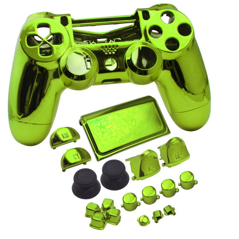 BYDOT For PS4 Slim Controller Chrome Replacement Cover Case Accessories