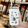 thumbnail image 3 of Cartoon Bear Thermal Water Bottle Women Bow Knot Coffee Cup Stainless Steel Mug for Hot Cold Drinks Outdoor Portable Bottle, 3 of 5