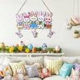 thumbnail image 6 of HuiXinOu Easter Door Hanger Sign, Wooden Hanging Decor with Rabbit and Egg Print, Large Holiday Welcome Decoration for Front Door, Home, Spring Party and Festival, 6 of 6