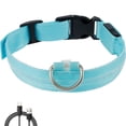 thumbnail image 1 of OUSITAID LED Glowing Dog Collars Super Bright Pet Collar USB Rechargeable and Waterproof Dog Collar with 3 Lighting Modes Adjustable Dog Security Night Light Collar for Small Medium Large, 1 of 10
