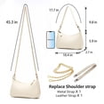 thumbnail image 3 of VODIU Bolsos de mano con 2 correas extraíbles y cierre de cremallera, bolsos cruzados, bolso de hombro para mujer, 3 of 5