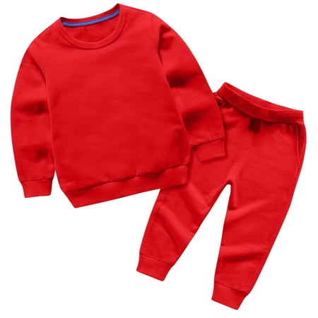 AHTJRT Sweatsuits for Kids Crewneck Sweatshirts and Trousers Clothing Set Casual Athletic Loungwear Track Suit Fall Spring 2 Pieces Outfits Red 12-13 Years AHTJRT Sweatsuits for Kids Crewneck Sweatshirts and Trousers Clothing Set Casual Athletic Loungwear Track Suit Fall Spring 2 Pieces Outfits Red 12-13 Years