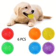 thumbnail image 4 of FNNMNNR 6pcs Durable Dog Toys  Squeaky Balls For Teeth Cleaning & Training - Safe & BPA Free For Small & Medium Dogs!, 4 of 6