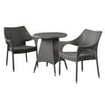 thumbnail image 7 of Noble House Ceylon 3 Piece Wicker Patio Bistro Set in Gray, 7 of 7
