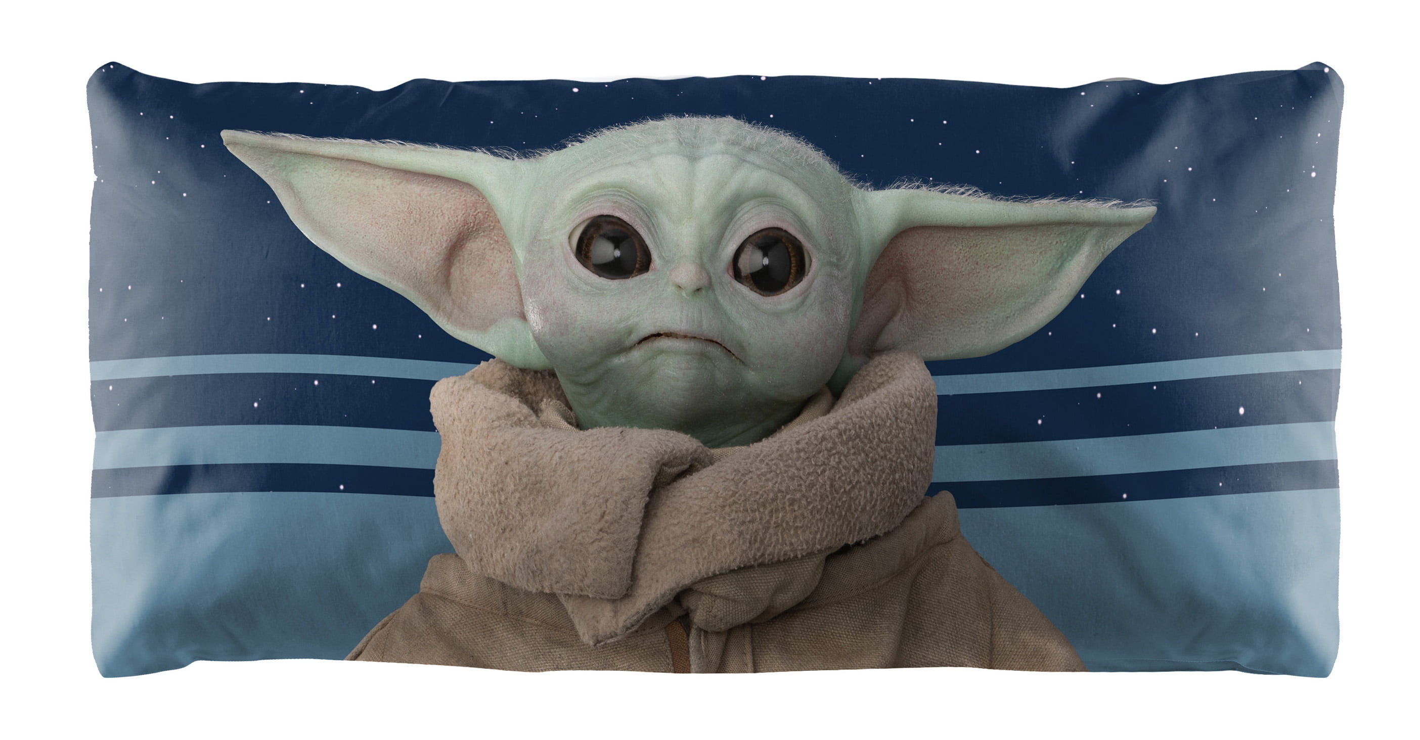 Baby Yoda The Child Extra Large Reversible Body Pillow, 48 x 20, Microfiber, Blue, Star Wars