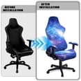 thumbnail image 5 of Uorisanigo Purple Galaxy Gaming Chair Cover with Armrest Covers Stretchable Computer Chair Seat Cover 4 Pieces Scratch-Proof Office Chair Covers Dormitory Decor, 5 of 8
