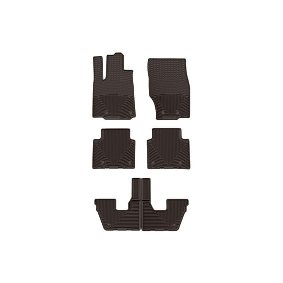WeatherTech All-Weather Floor Mats compatible with 2021-2026 Jeep Grand Cherokee L - Complete Set (1st, 2nd, & 3rd Row), Cocoa