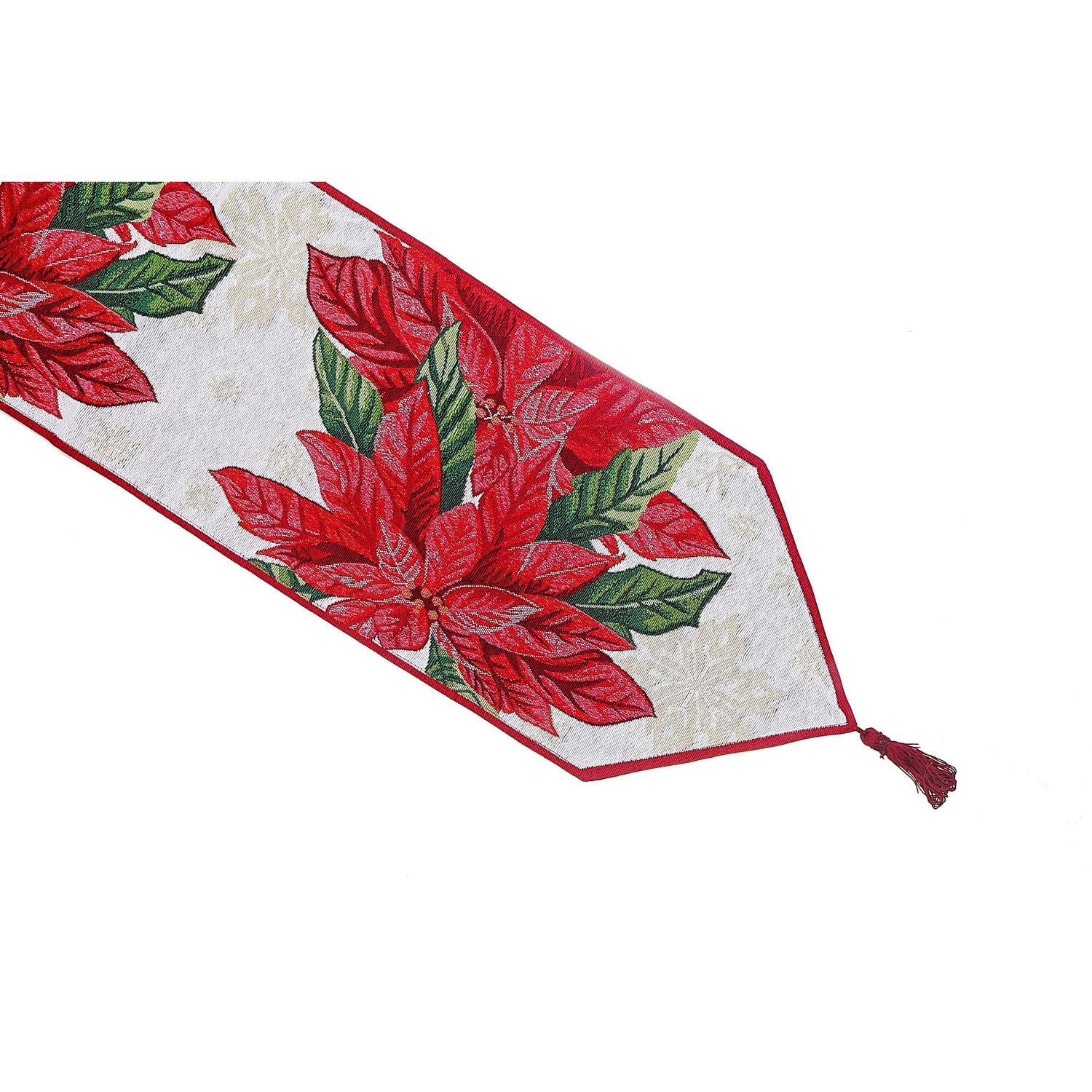 Poinner De Table De Tapisserie De Noël Poinsettia Plaid 36 "