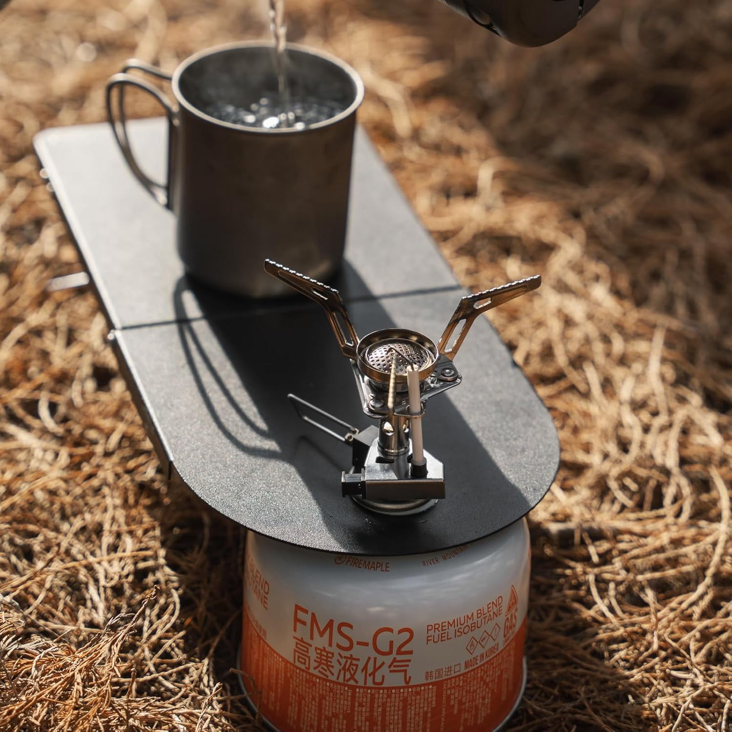 Torch Gas Stove – Ultralight Backpacking Camping Stove, Built-in Piezo Ignition, Stainless Steel & Aluminum Alloy, Compact & Portable, Ideal for Hiking & Outdoor Cooking
