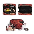 thumbnail image 5 of 3-Piece Travel Toiletry Bag Set, Hanging Wash Bag with Makeup Bag & Brush Case,Waterproof Cosmetic Organizer for Travel, Gym & Home Diamond Painting Of Red Roses, 5 of 10