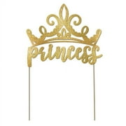 amscanDisney Princess Glitter Gold Cake Decorating Pick, 5 x 6, One Size 102357