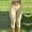 Khaki, variant on Asgosdo Women's Capris Pants High Waisted Solid Color Side Slit Slim Fit Stretchy Casual Yoga Trousers