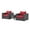 Red, variant on Contemporary Modern Urban Designer Outdoor Patio Balcony Garden Furniture Lounge Chair and Table Fire Pit Set, Fabric Rattan Wicker, Beige