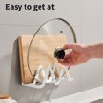 thumbnail image 4 of ‌No-Perforation Pot Lid Rack with Aluminum Alloy Construction‌ - Wall-Mounted, Easy Installation, Versatile Kitchen Storage, Space-Efficient Solution, Adds Organization to Your Kitchen, 4 of 6