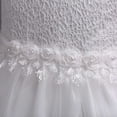 thumbnail image 7 of qucoqpe Kids Ruffle Puffy Dresses Princess Lace Tulles Bow Pleated Formal Party Birthday Wedding Mini Flowers Girl Dresses, 7 of 7