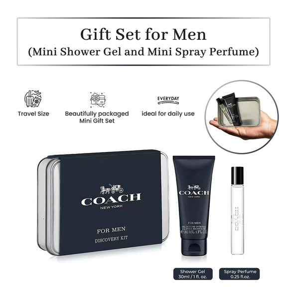 Coach Men New York  EDP Mini Travel Spray Gift Set for Men
