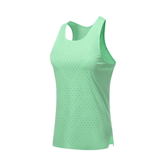 Women's Sleeveless Athletic Workout Tank Tops Eyelet Running Breathable Lightweight Tennis Shirts Loose Fit Tee Women's Eyelet Workout Tank Top