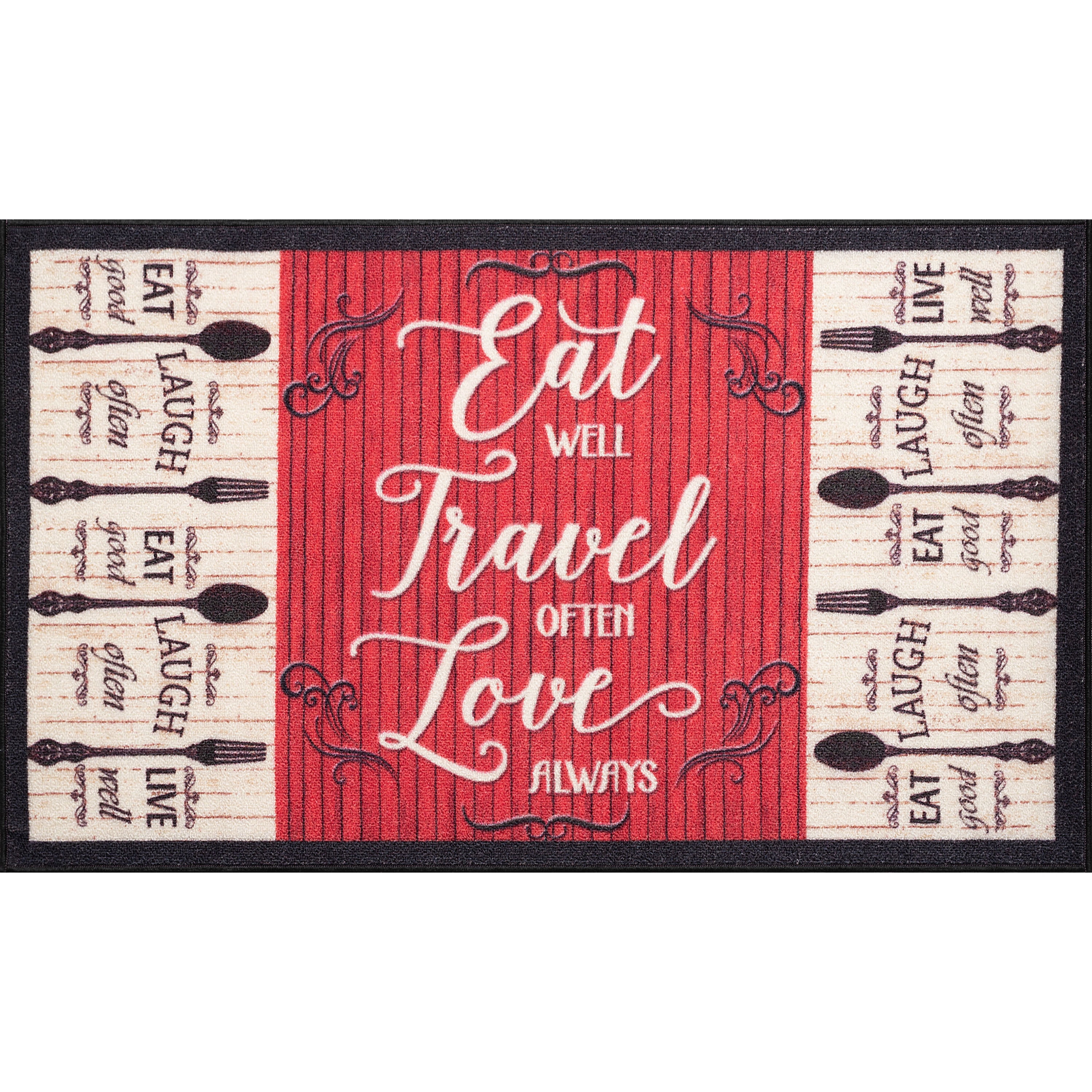 26x44 Modern Red Runner Rugs for Hallway | Indoor Entry, Entryway, Walkway or Kitchen Rug 2'2'' x 3'8''