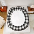 thumbnail image 5 of jejeloiu Colorful Kawaii Gnome Twin Sheet Sets,Western Christmas Cabin Twin Fitted Sheet,White Geometric Plaid Flat Sheet For Children,Microfiber Bedroom Decor,3pcs, 5 of 7