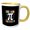 Yellow/White, variant on 3drose, Elegant and Cool Just Here for the Pi Colorful Design for Math Lovers, 15oz Two-tone Yellow Mug
