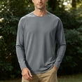 thumbnail image 2 of GEWSEY Men's Long Sleeve Shirts UPF 50+ UV Sun Protection Athletic Shirts for Hiking Running Workout Rash Guard (Dark Gray, L), 2 of 5