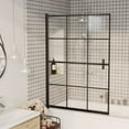 thumbnail image 1 of vidaXL Shower Enclosure ESG 100x140 cm Black, 1 of 3