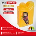thumbnail image 2 of Aceite de motor mineral Rinomax 20W50 4T 1L API amarillo, 2 of 4