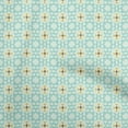 thumbnail image 1 of oneOone Polyester Lycra Mint Green Fabric Asian Ikat Craft Projects Decor Fabric Printed By The Yard 56 Inch Wide, 1 of 4