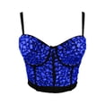 thumbnail image 2 of Corset Tops for Women Crystal Mesh Going Out Camisole Crop Top Date Night Summer Fashion Party Cami Tanks (S, Blue), 2 of 8