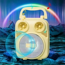 Latrodar Wireless Bluetooth Speaker K Song Volume Home Upgraded e Speaker Radio/USB/ Yellow 6.4x4.8 Inch Home Essentials